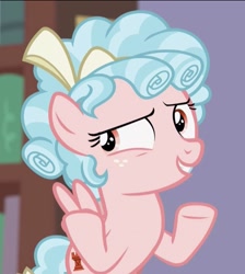 Size: 1030x1148 | Tagged: safe, screencap, cozy glow, pegasus, pony, what lies beneath, cropped, female, filly, foal, ringlets, solo
