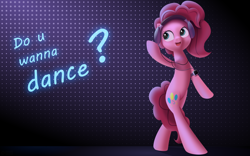 Size: 3840x2400 | Tagged: safe, artist:roadsleadme, pinkie pie, earth pony, pony, dancing, headphones, high res