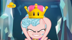 Size: 888x499 | Tagged: safe, edit, edited screencap, screencap, cozy glow, pegasus, pony, school raze, bowsette, crown, empress, equestria is doomed, female, filly, foal, imminent humanization, jewelry, meme, pure concentrated unfiltered evil of the utmost potency, pure unfiltered evil, regalia, solo, super crown, this will not end well, xk-class end-of-the-world scenario