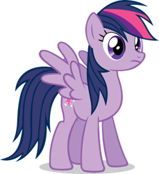 Size: 938x1023 | Tagged: artist needed, safe, derpibooru import, rainbow dash, twilight sparkle, pegasus, pony, fusion, simple background, transparent background, twidash, vector