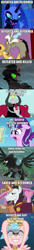 Size: 385x2792 | Tagged: safe, edit, edited screencap, screencap, chancellor neighsay, cozy glow, discord, king sombra, lord tirek, nightmare moon, pony of shadows, starlight glimmer, pegasus, pony, school raze, shadow play, the crystal empire, the cutie re-mark, the return of harmony, twilight's kingdom, antagonist, female, filly, villains of equestria