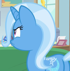 Size: 976x997 | Tagged: safe, derpibooru import, screencap, trixie, pony, student counsel, butt, cropped, plot, pouting, solo
