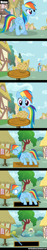 Size: 1500x7900 | Tagged: safe, artist:parttimebrony, derpy hooves, rainbow dash, pegasus, pony, comic, female, mare, muffin, trapdoor