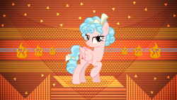 Size: 3840x2160 | Tagged: safe, artist:laszlvfx, artist:suramii, edit, cozy glow, pegasus, pony, season 8, abstract background, female, lidded eyes, mare, older, older cozy glow, pure concentrated unfiltered evil of the utmost potency, raised hoof, solo, spoilers in source, wallpaper, wallpaper edit