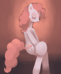 Size: 2500x3000 | Tagged: safe, artist:verrmont, pinkie pie, earth pony, pony, eyes closed, high res, sitting, solo