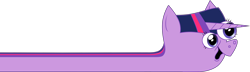 Size: 4000x1145 | Tagged: safe, artist:hotdiggedydemon, derpibooru import, twilight sparkle, .mov, long neck, simple background, transparent background, vector