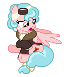 Size: 552x636 | Tagged: safe, artist:ivuiadopts, artist:thefanficfanpony, derpibooru exclusive, cozy glow, pegasus, pony, season 8, spoiler:s08, base used, clothes, female, goggles, jacket, mare, older, older cozy glow, open mouth, scarf, simple background, sitting, solo, transparent background