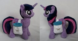 Size: 900x483 | Tagged: safe, artist:agatrix, derpibooru import, twilight sparkle, irl, photo, plushie, saddle bag, solo