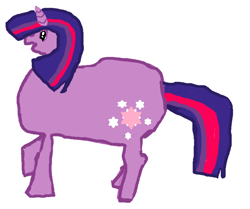 Size: 744x622 | Tagged: safe, anonymous artist, derpibooru import, twilight sparkle, pony, unicorn, 1000 hours in ms paint, badly drawn ponies, female, mare, simple background, solo, stylistic suck, white background