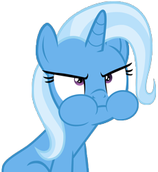 Size: 5164x5610 | Tagged: safe, artist:famousmari5, derpibooru import, trixie, pony, unicorn, student counsel, :i, angry, aweeg*, chewing, cute, diatrixes, eating, female, frown, glare, madorable, mare, puffy cheeks, simple background, solo, transparent background, vector