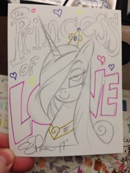 Size: 852x1136 | Tagged: safe, artist:andypriceart, princess cadance, alicorn, pony, bedroom eyes, solo, traditional art