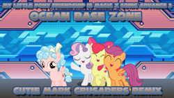 Size: 1920x1080 | Tagged: safe, artist:dashiemlpfim, apple bloom, cozy glow, scootaloo, sweetie belle, pegasus, pony, marks for effort, cutie mark crusaders, female, filly, sonic advance 3