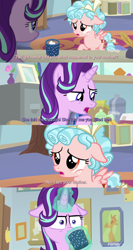 Size: 960x1800 | Tagged: safe, edit, edited screencap, editor:lyinx, screencap, cozy glow, starlight glimmer, pegasus, pony, marks for effort, absurd, comic, cup, dialogue, discovery family logo, female, filly, i am your father, i mean i see, insane troll logic, magic, mare, meme, screencap comic, star wars, text, the empire strikes back, what a twist