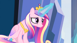 Size: 1365x768 | Tagged: safe, screencap, princess cadance, alicorn, pony, the crystal empire, magic, solo