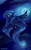 Size: 1000x1600 | Tagged: safe, artist:1deathpony1, princess luna, alicorn, pony, floppy ears, flying, lake, moon, mountain, night, plot, river, s1 luna, scenery, solo