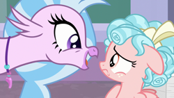 Size: 1280x720 | Tagged: safe, screencap, cozy glow, silverstream, pegasus, pony, what lies beneath, female, filly