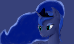 Size: 5000x3000 | Tagged: safe, artist:fuzzyhead12, princess luna, alicorn, pony, female, horn, mare, simple background, solo