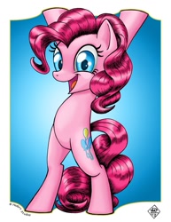 Size: 893x1155 | Tagged: safe, artist:razia, pinkie pie, earth pony, pony, solo