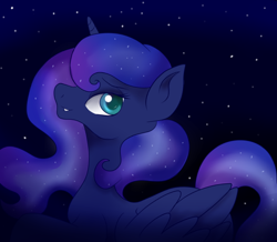 Size: 712x620 | Tagged: safe, artist:tuxisthename, princess luna, alicorn, pony, female, horn, mare, simple background, solo