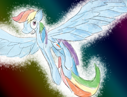 Size: 1300x1000 | Tagged: safe, artist:flygonmaster66, rainbow dash, pegasus, pony, blue mane, female, mare, multicolored mane