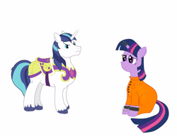 Size: 3300x2550 | Tagged: safe, artist:spellboundcanvas, shining armor, twilight sparkle, pony, unicorn, clothes, prison, prison outfit, prisoner, prisoner ts