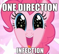 Size: 625x578 | Tagged: safe, artist:gotmiley2, edit, edited screencap, screencap, pinkie pie, earth pony, pony, the ticket master, image macro, one direction