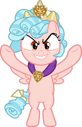 Size: 5516x8533 | Tagged: safe, artist:jhayarr23, cozy glow, pegasus, pony, school raze, absurd resolution, cozy glow is best facemaker, crazy glow, crown, evil, female, filly, foal, insanity, jewelry, pure concentrated unfiltered evil of the utmost potency, pure unfiltered evil, regalia, simple background, solo, transparent background, vector