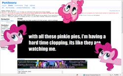 Size: 1282x802 | Tagged: safe, pinkie pie, earth pony, pony, april fools, meta, ponibooru, ponibooru memorial, spammy pinkie