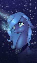 Size: 750x1280 | Tagged: safe, artist:161141, princess luna, alicorn, pony, crying, s1 luna, solo