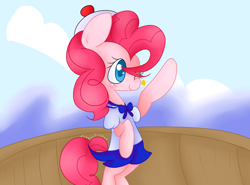 Size: 780x576 | Tagged: safe, artist:sunomii, pinkie pie, earth pony, pony, clothes, dress, female, mare, pink coat, pink mane