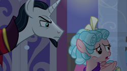 Size: 1280x720 | Tagged: safe, screencap, chancellor neighsay, cozy glow, pegasus, pony, school raze, female, filly