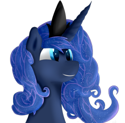 Size: 1699x1670 | Tagged: safe, artist:kawent, princess luna, alicorn, pony, portrait, simple background, solo, transparent background