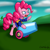 Size: 1200x1200 | Tagged: safe, artist:crombiettw, pinkie pie, earth pony, pony, female, mare, party cannon, pink coat, pink mane, solo