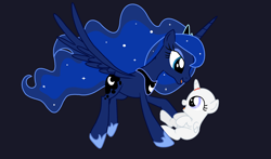 Size: 2304x1352 | Tagged: safe, artist:coldzapphire, princess luna, alicorn, pony, base, crown, duo, duo female, female, horn, mare