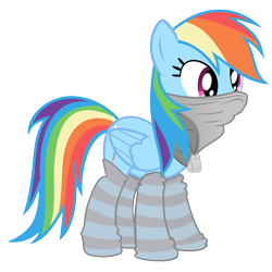 Size: 7000x7000 | Tagged: safe, artist:anxet, rainbow dash, pegasus, pony, absurd resolution, bandana, clothes, dog tags, female, mare, scarf, simple background, socks, solo, striped socks, transparent background, vector