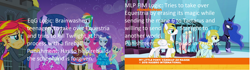 Size: 1538x432 | Tagged: safe, edit, edited screencap, screencap, applejack, cozy glow, fluttershy, pinkie pie, princess luna, rainbow dash, rarity, sunset shimmer, twilight sparkle, equestria girls, equestria girls (movie), school raze, cage, cozybuse, crying, fall formal outfits, female, filly, guard, humane five, humane six, mare, ponied up, royal guard, sad, tartarus