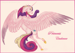 Size: 1297x915 | Tagged: safe, artist:vanycat, princess cadance, alicorn, pony, female, horn, realistic, solo