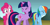 Size: 816x404 | Tagged: safe, derpibooru import, screencap, pinkie pie, rainbow dash, twilight sparkle, unicorn twilight, earth pony, pegasus, pony, unicorn, the return of harmony, coughing, cutie mark, female