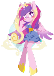 Size: 1204x1668 | Tagged: safe, artist:snow angel, princess cadance, anthro, ambiguous facial structure, clothes, dress, simple background, solo, transparent background