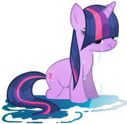 Size: 4000x3892 | Tagged: safe, artist:stinkehund, derpibooru import, twilight sparkle, unicorn twilight, unicorn, absurd resolution, bangs, dripping, frown, hair over eyes, simple background, solo, transparent background, twilight is not amused, unamused, vector, water, wet, wet mane