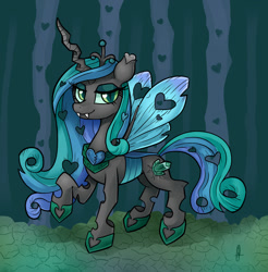 Size: 1000x1017 | Tagged: safe, artist:php13, princess cadance, changeling, askchrysalis, changelingified, princess cadalis, solo