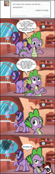 Size: 1290x4011 | Tagged: safe, artist:pippy, derpibooru import, spike, twilight sparkle, dragon, comic, pinkie pie's drunk kitchen