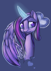 Size: 2149x3000 | Tagged: safe, artist:florecentmoo, princess cadance, alicorn, pony, crying, frown, heart, magic, portrait, princess sadance, sad, solo