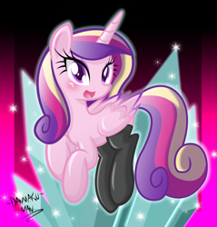 Size: 2388x2500 | Tagged: safe, artist:danmakuman, princess cadance, alicorn, pony, clothes, socks, solo