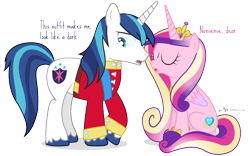 Size: 900x560 | Tagged: safe, artist:dm29, princess cadance, shining armor, alicorn, pony, unicorn, duo, eyes closed, open mouth, simple background, sitting, transparent background