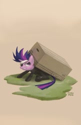 Size: 495x765 | Tagged: safe, artist:chowdown, derpibooru import, twilight sparkle, box, future twilight, solo