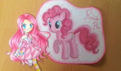 Size: 1700x1000 | Tagged: safe, artist:magicalartcreator, pinkie pie, human, clothes, female, humanized, pink hair