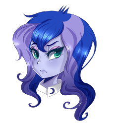 Size: 1548x1683 | Tagged: safe, artist:peachesandcreamated, princess luna, vice principal luna, equestria girls, portrait, simple background, solo, transparent background