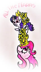 Size: 589x1024 | Tagged: safe, artist:goldenandgate, diamond tiara, princess cadance, alicorn, pony, cadance loves tiaras, tiara