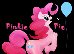 Size: 1004x737 | Tagged: safe, artist:blueskybelow, pinkie pie, earth pony, pony, female, mare, pink coat, pink mane, simple background, solo
